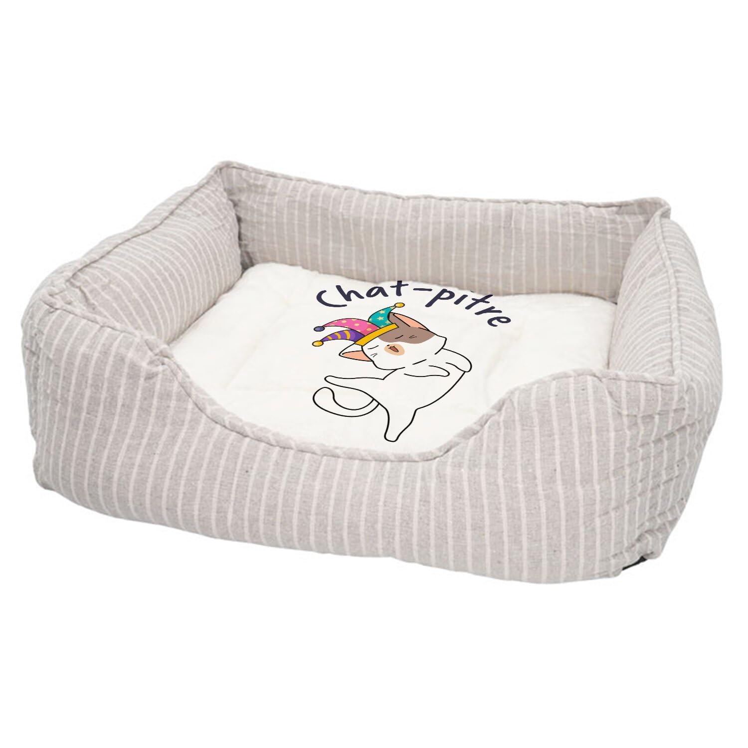 Panier pour chien et chat déhoussable éliminant les poils avec sa base antidérapante