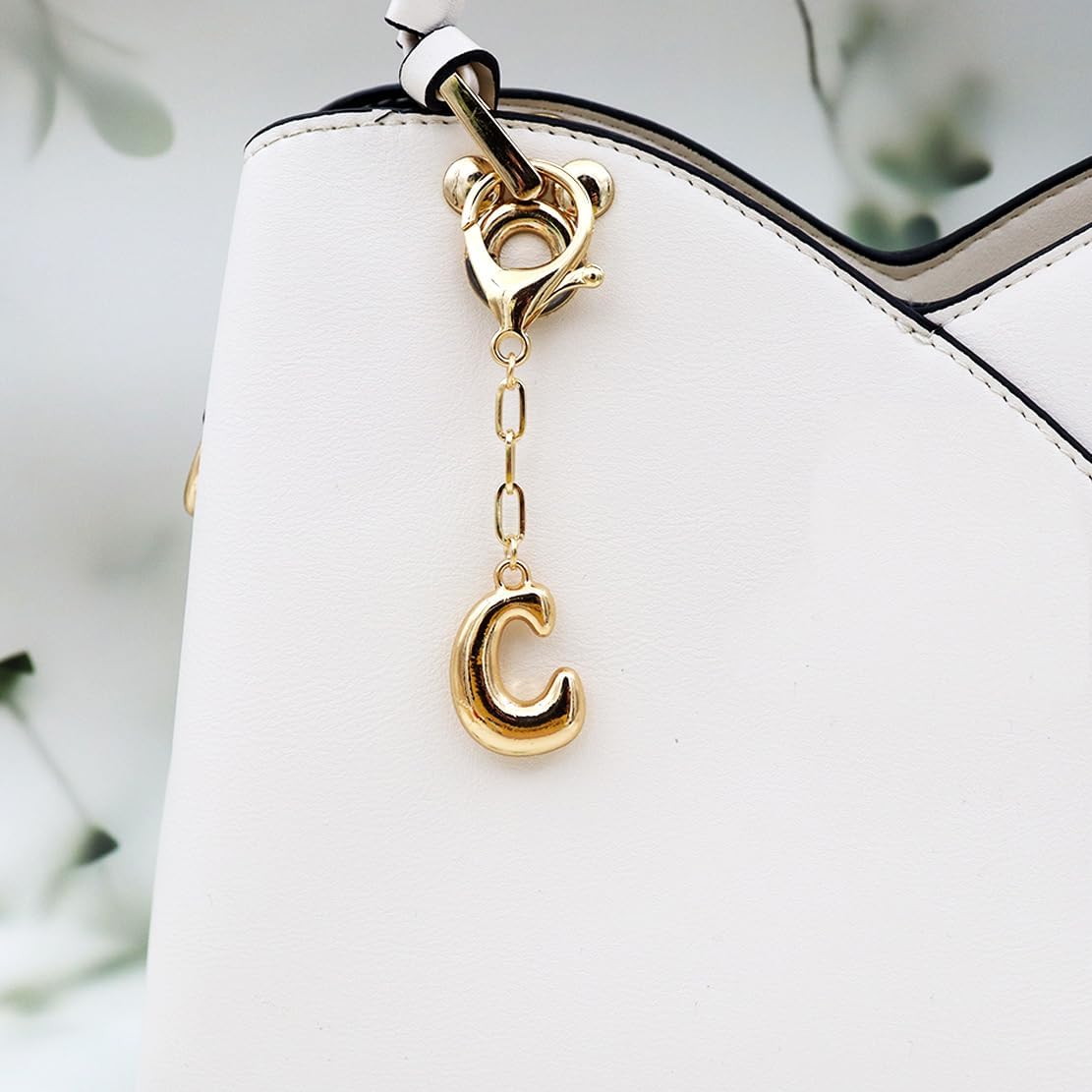 TTYY Initial Keychain For Women Handbag Charms Backpack Car Keyring for Sister Besties Mom Gold Letter Keychain - Image 7