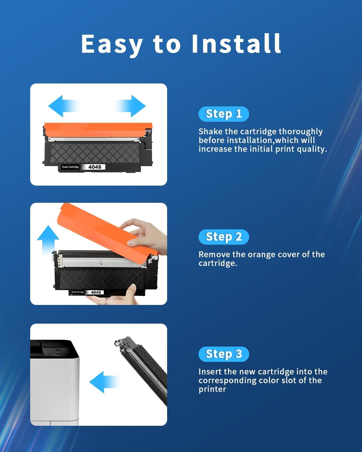 colorfly CLT-P404C 404S Toner Compatible pour Samsung CLT-K404S 4-Pack