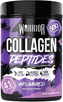 Collagen Powder 500g, Gold Standard Grass-Fed Bovine Hydrolysed Peptides by Warrior - High Levels of 8 Essential Amino Acids, Collagen Supplments, Halal & Kosher, Made in UK