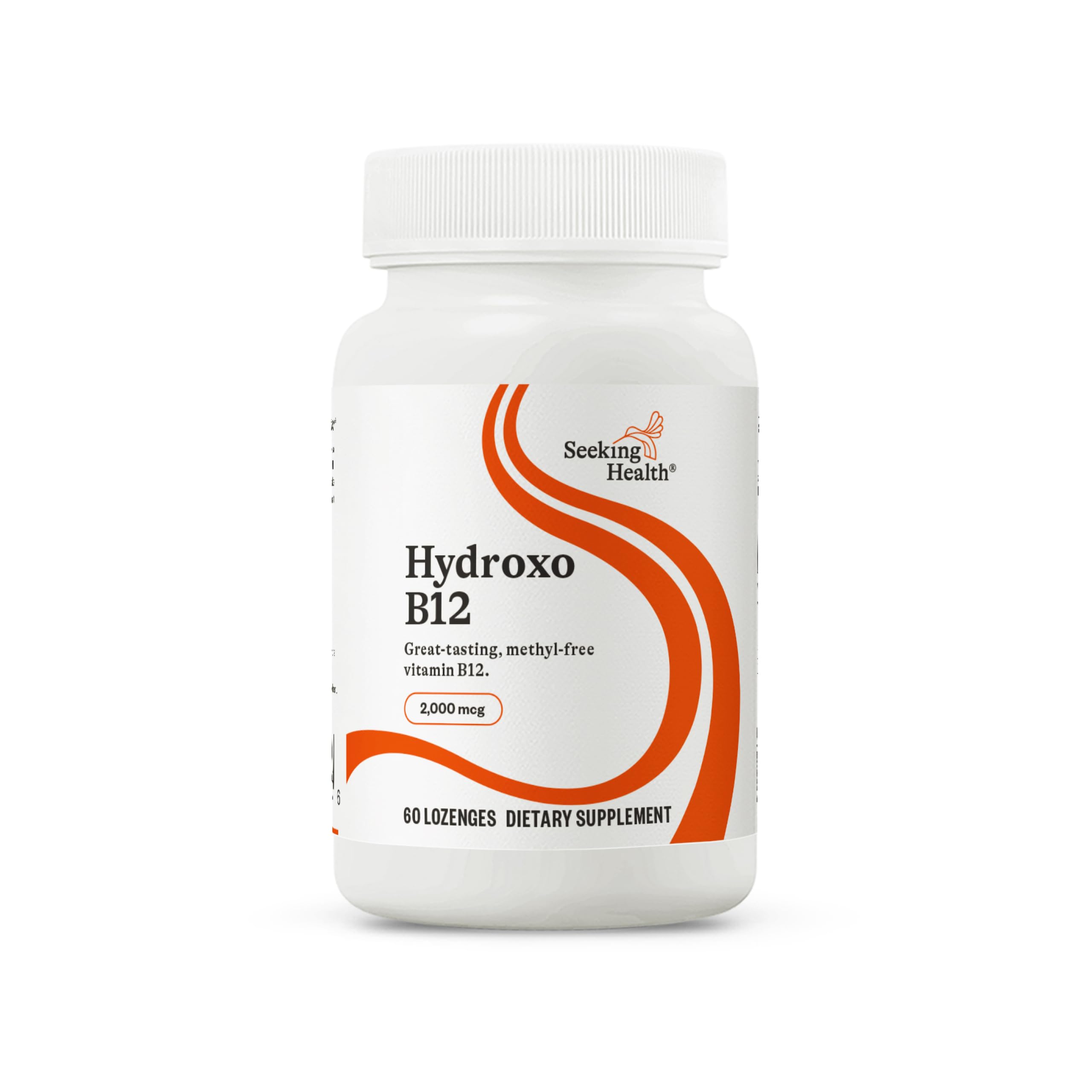 Seeking Health Hydroxo B12, 2000 mcg Methyl-Free B12 Vitamin Lozenges, Supports Methylation and Homocysteine Levels, Vegan and Vegetarian (60 lozenges)