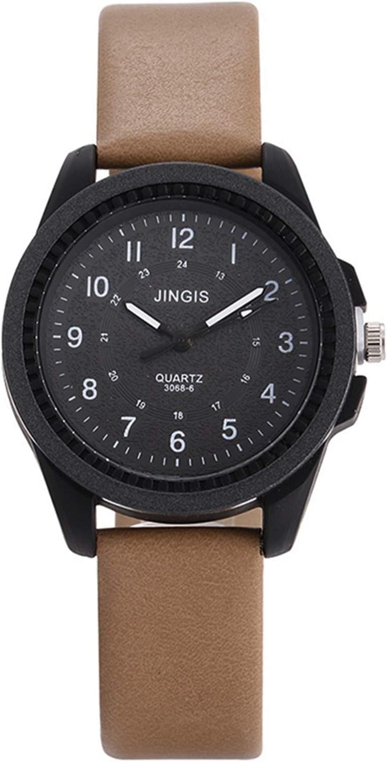 Men Quartz Leather Strap Watch Analog Quartz Wrist Watch Alloy Case Digital Dial Watch Casual Dress Watches Elegant Men Business Wristwatch G7900