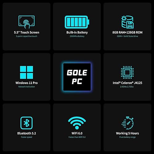 Miniatura 4 de HEIGAOLA Mini PC con Windows 11 Pro, Intel Celeron J4125 Mini computadora, 8 GB RAM DDR4, 128 GB ROM computadora de escritorio, 4K 60Hz Triple