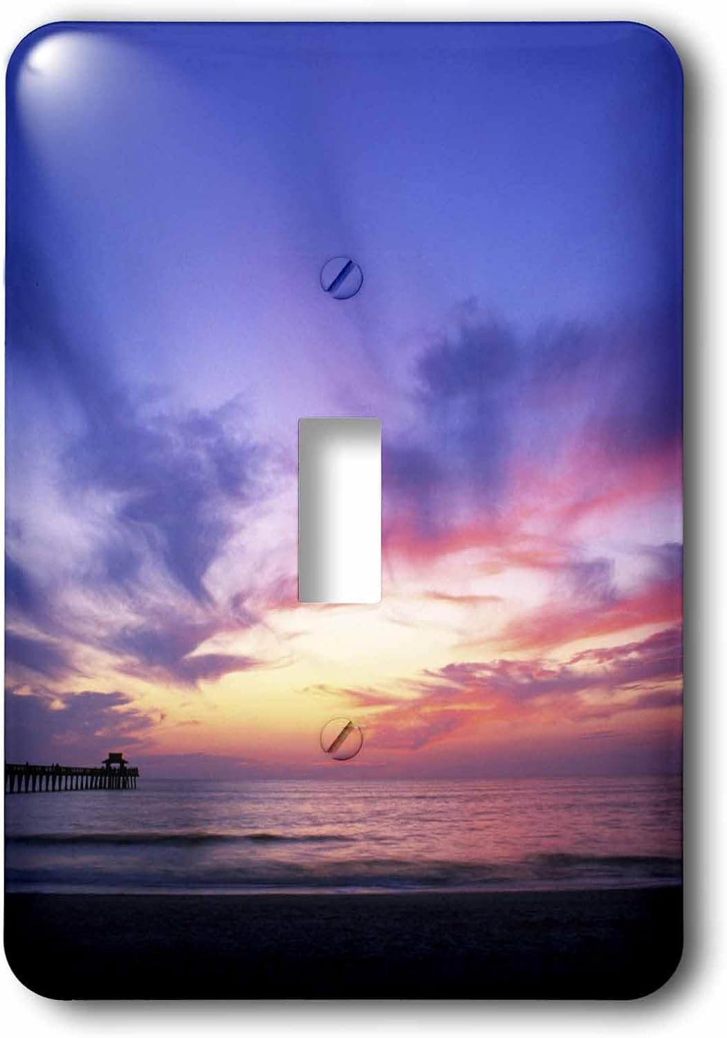 3dRose LLC lsp_89271_1 Usa, Florida, Naples, Naples Pier At Sunset Us10 Rti0041m Rob Tilley Single Toggle Switch