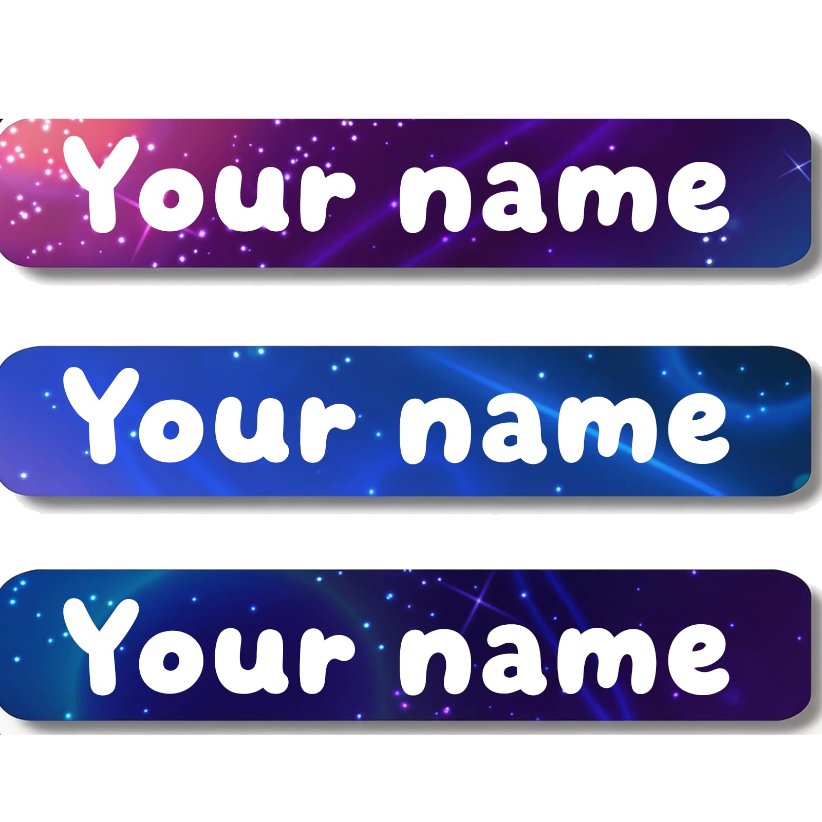 Personalized Waterproof Name Stickers for Kids, Washable Clothing Labels, Durable Name Tags for School, Kindergarten, Lunch Boxes, Books, Toys – Ideal Back to School（Starry Sky）
