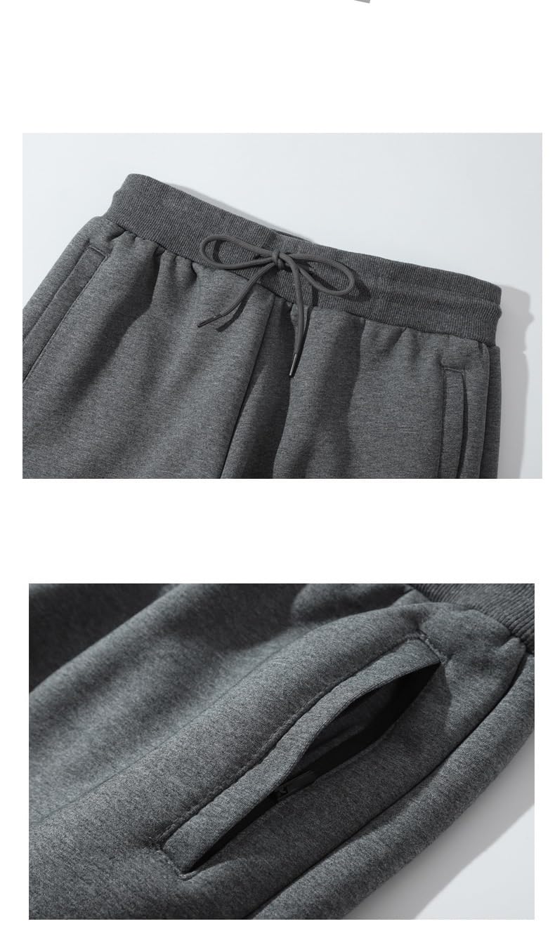Spodnie Do Joggingu Męskie Zimowe Polarowe Spodnie Dresowe Spodnie Treningowe Z Podszewką Sherpa Ciepłe Męskie Spodnie Sportowe Bawełniane Spodnie Slim Fit Rekreacyjne Kieszenie Spodnie Relaksacyjne