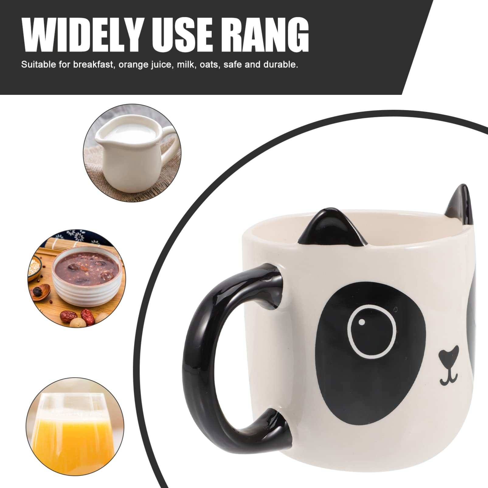Zerodeko Keramikbecher für Kaffee Tee und Milch Wasserbecher für Zuhause und Büro Frühstücksbecher für Müsli und Saft Haushaltsbecher aus Hochwertiger Keramik