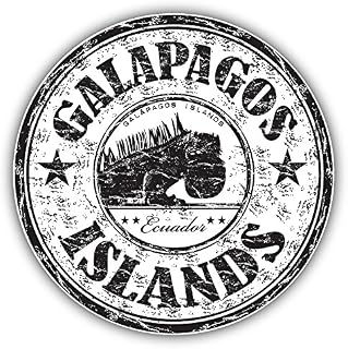 Galapagos Islands Ecuador Grunge Stamp Bumper Sticker | Car Decor, Laptop Computer, Water Bottle, Wall, Window Waterproof Vinyl Decal