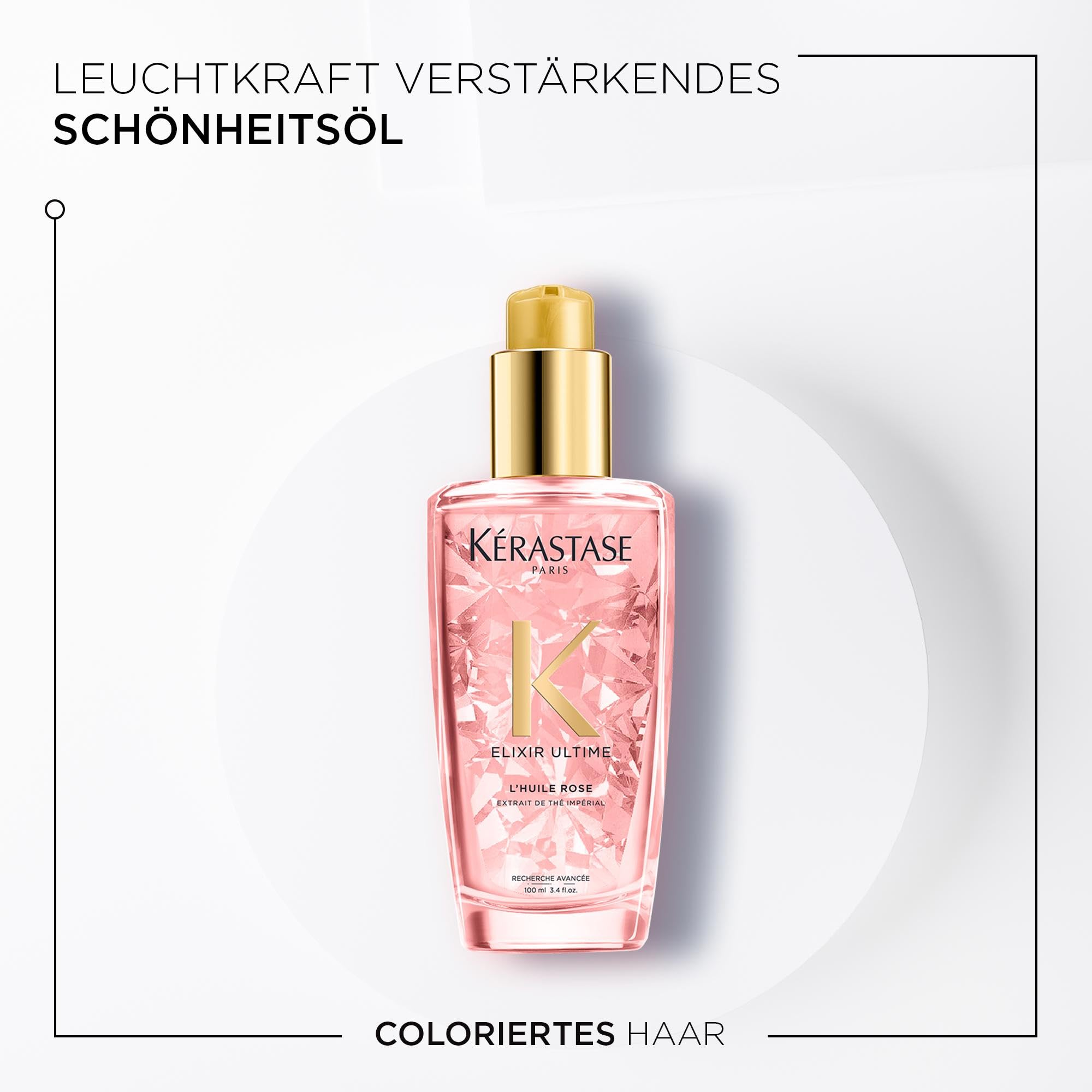 Kérastase Pflegendes Haaröl für coloriertes Haar, Glättend und farbintensivierend, Huile Rose Elixir Ultime