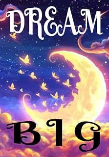 Composition Notebook for Students and Creative Writers | Dream Big, Moon & Clouds Aesthetic (120 pages, 6.69 x 9.61)