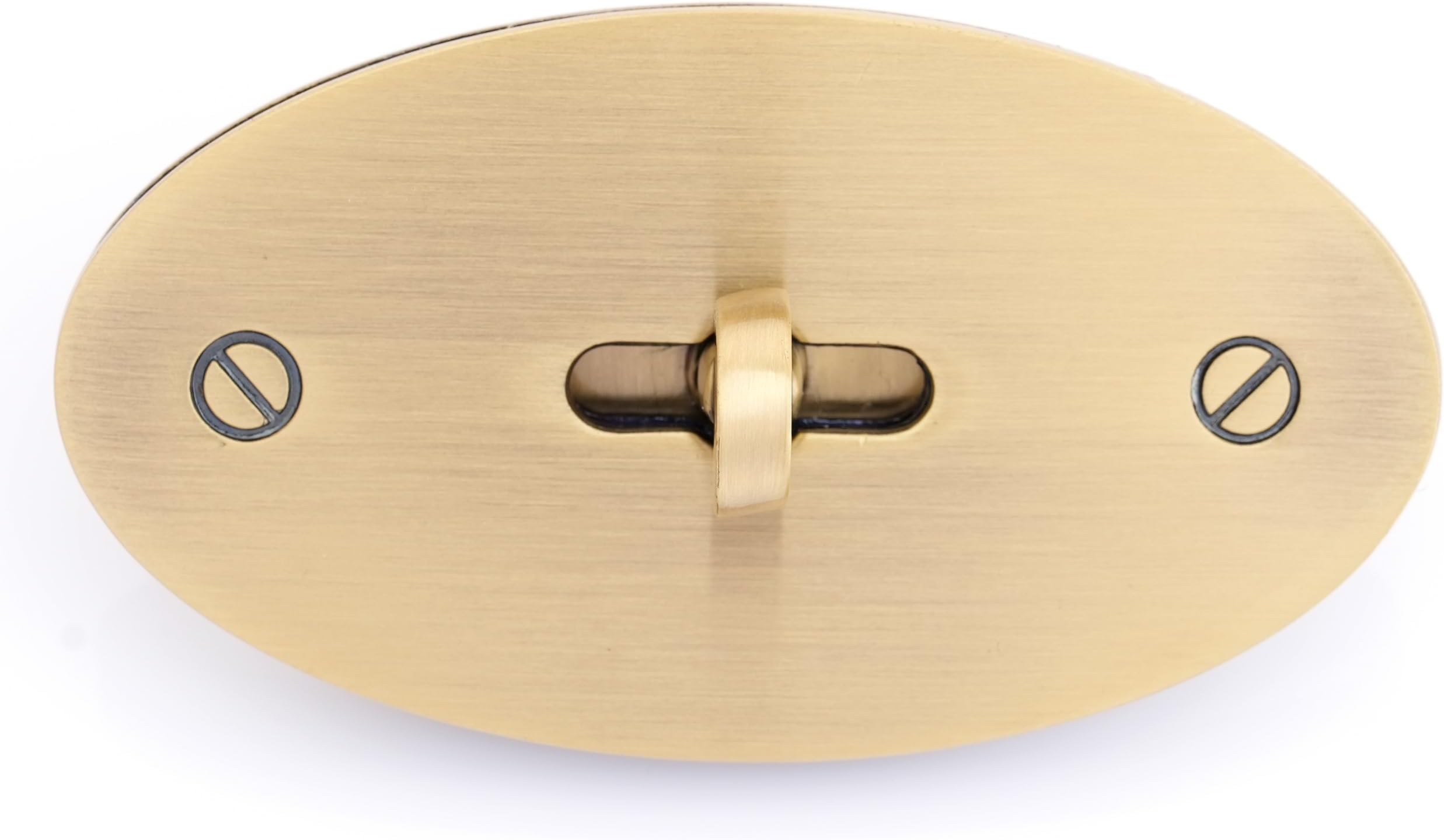 CRAFTMEMORE Oval Turn Lock Clasp โ Metal Twist Lock SC135 for Handbags, Purses, and Leathercraft (Large 2 7/8", Brushed Brass)