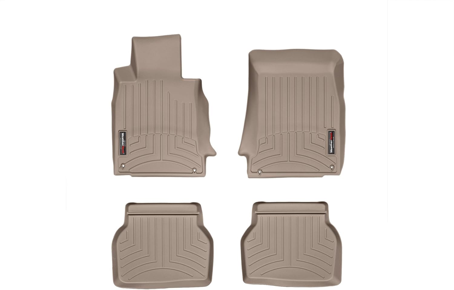 WeatherTech Custom Fit FloorLiners for BMW 528i, 540i, 525i - 1st & 2nd Row (44428-1-2), Black