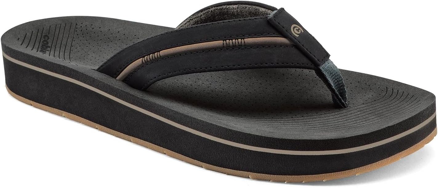 COBIAN Men\'s Ponto Rise Black Sandals (PTR24-001) Cobian Mens Ponto Rise Synthetic Leather Strap Comoros | Ubuy main image 4