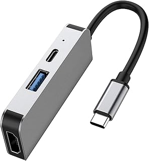 Woedpez USB C Hub 3 in 1 Aluminum Type C Dock Station to for USB3.0 PD Charging Port Splitter Hub for PC Laptops Computer USB C Hub Docking Station 4k
