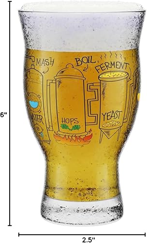 Miniatura 7 de Homebrew Academy Crafty Beer Glass - Impresión que cambia de color - Parte inferior nucleada