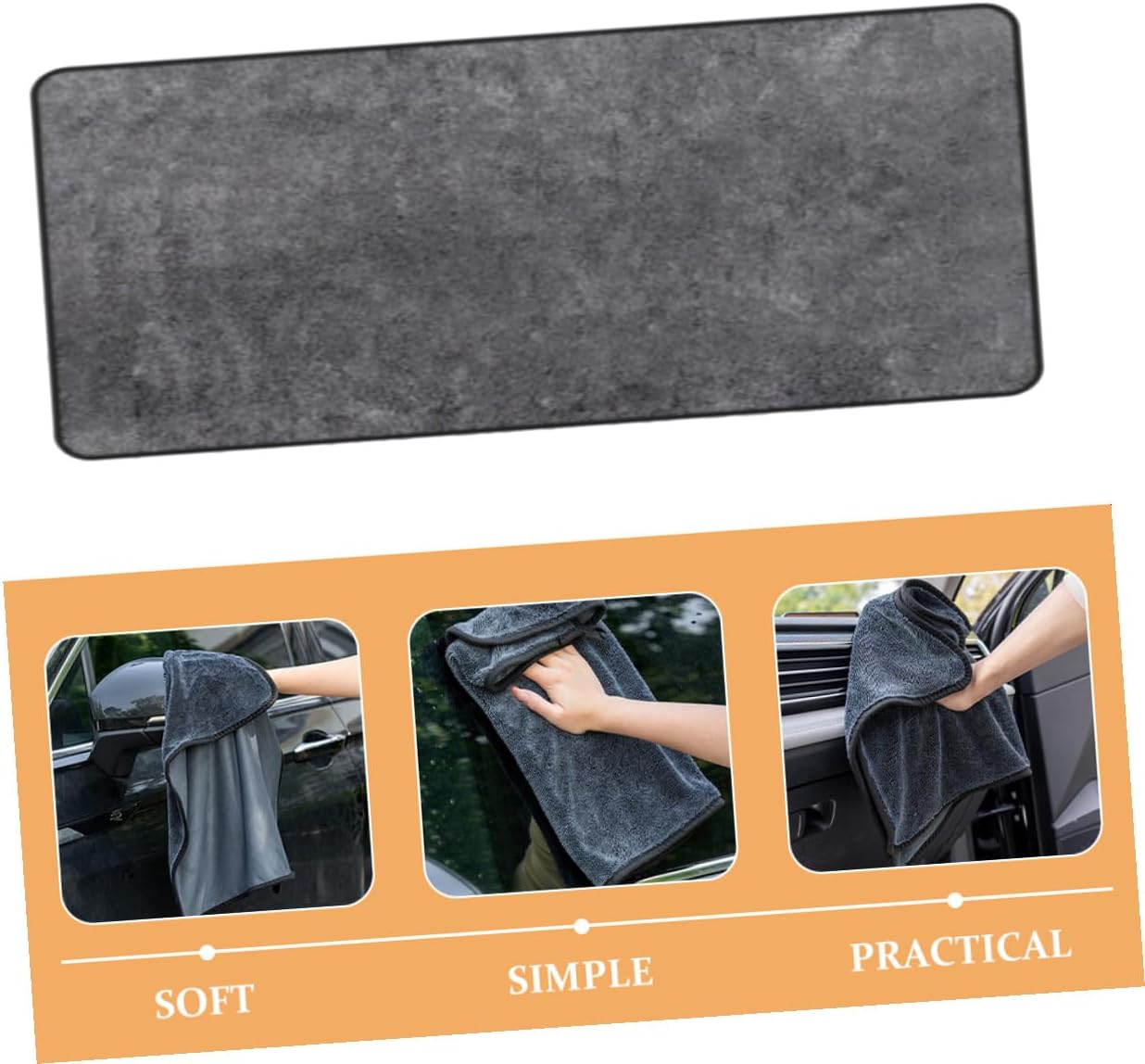 Multi-Function Car Wash Towel Microfiber Cloth for Car Drying and Detailing Soft Absorbent Wash Cloth for Thorough Cleaning and Water Streak Removal