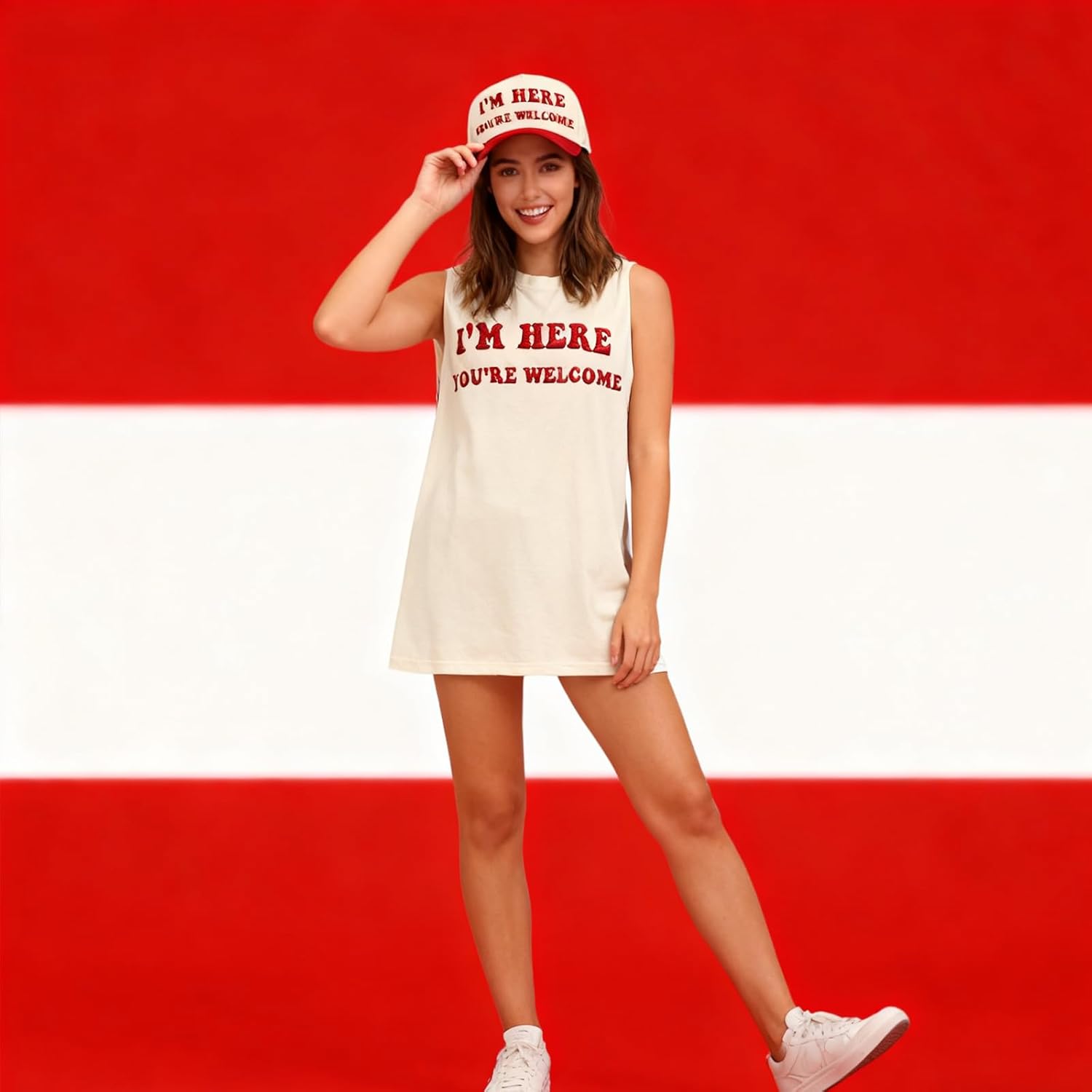 Funny Trucker Hats Embroidered Vintage Snapback Hat for Women Put It On My Husband's Tab Hats Gag Gifts Baseball Cap Red