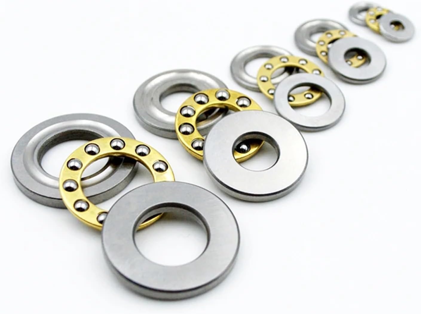 5pcs Mini Thrust Ball Bearing 3D Printer F3 8M F5-10M F6 12M F8-22M F8-14M F8 16M F10-17M F12-21M Miniature Axial Ball Bearings(F3-8M 3x8x3.5mm)