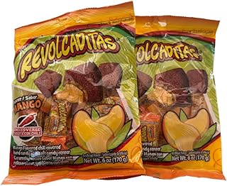 Mexican Candy – Mango Flavor Hard Candy with Chili Coating and Soft Center, 2-Pack