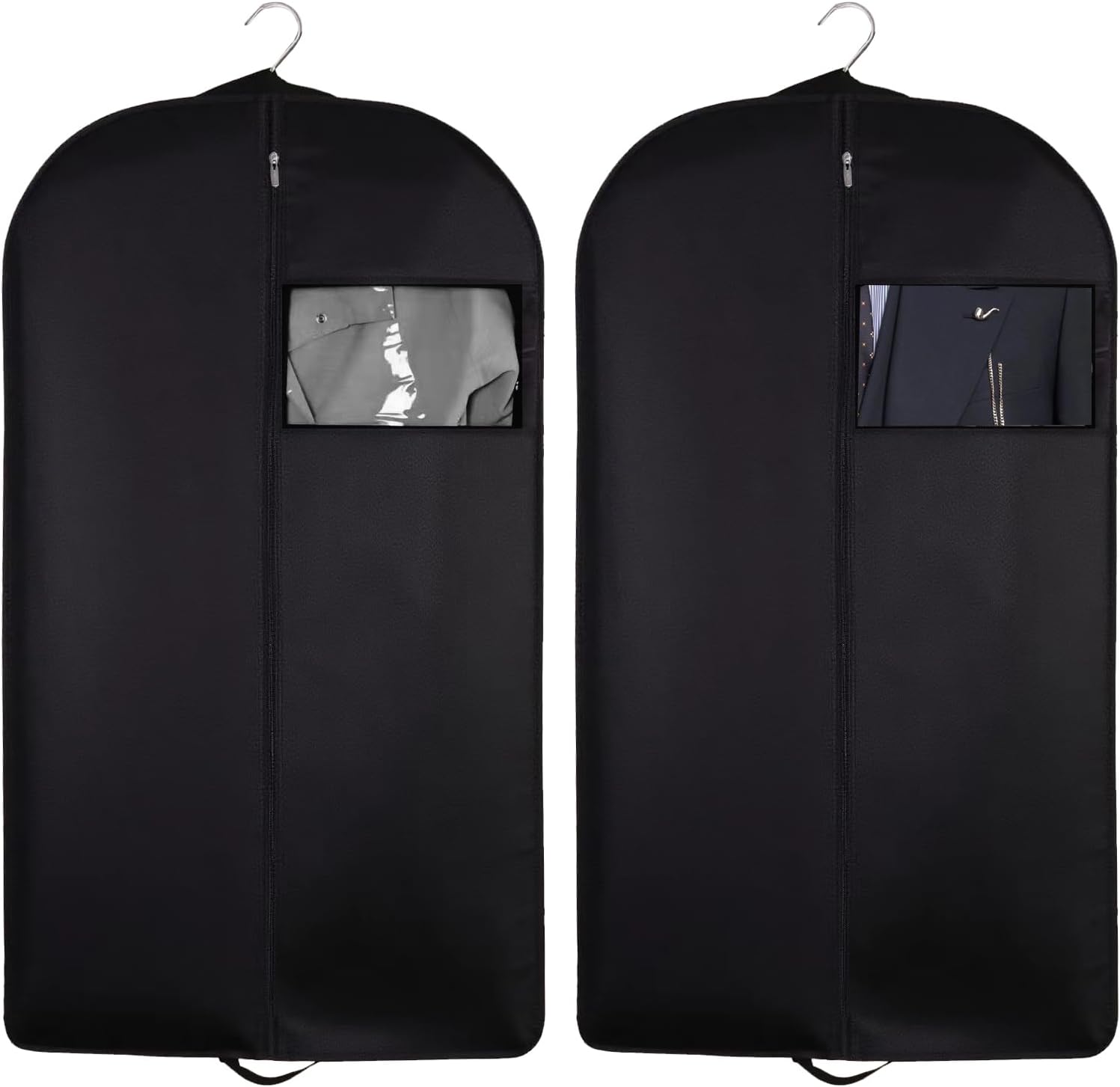 YHNNH Garment Bag with Zipper Pocket Suit Bags for Men With Handle Garment Bags for Hanging Clothes Storage Suit Cover for Coats, Jackets, Shirts (59inch)