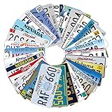 Assorted Replica License Plates, Prop Number Tags, Man Cave Garage Bar Decor, 6x12 inches (18 pcs)