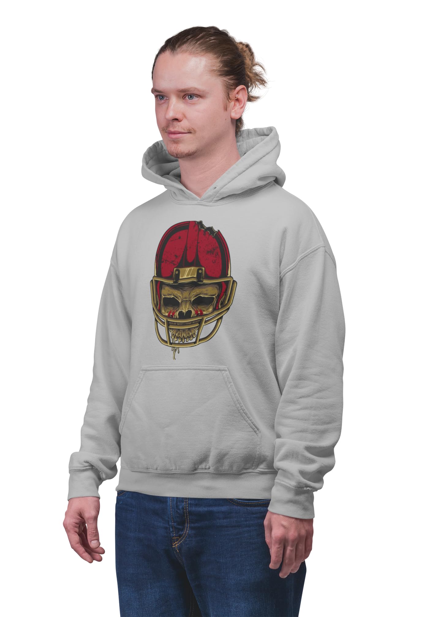 knut Fashion & Streetwear Męska bluza z kapturem, czaszka i kości krzyżowe, futbol amerykański, rozm. XS-5XL