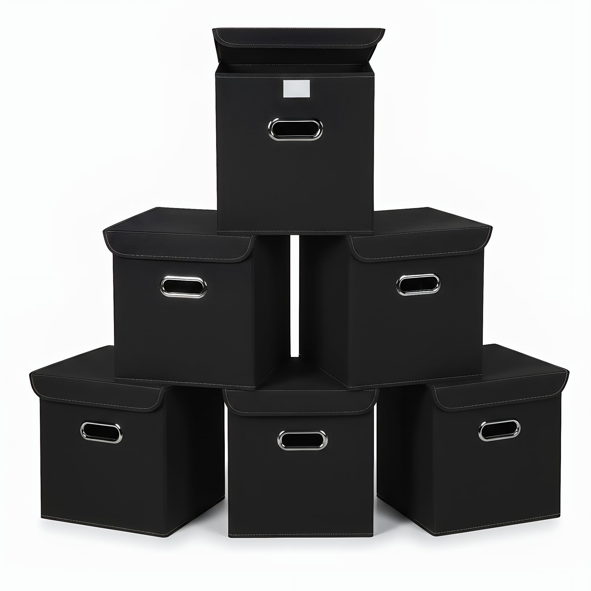 Cajas de almacenamiento plegables con asas para ropa, oficina, juguetes