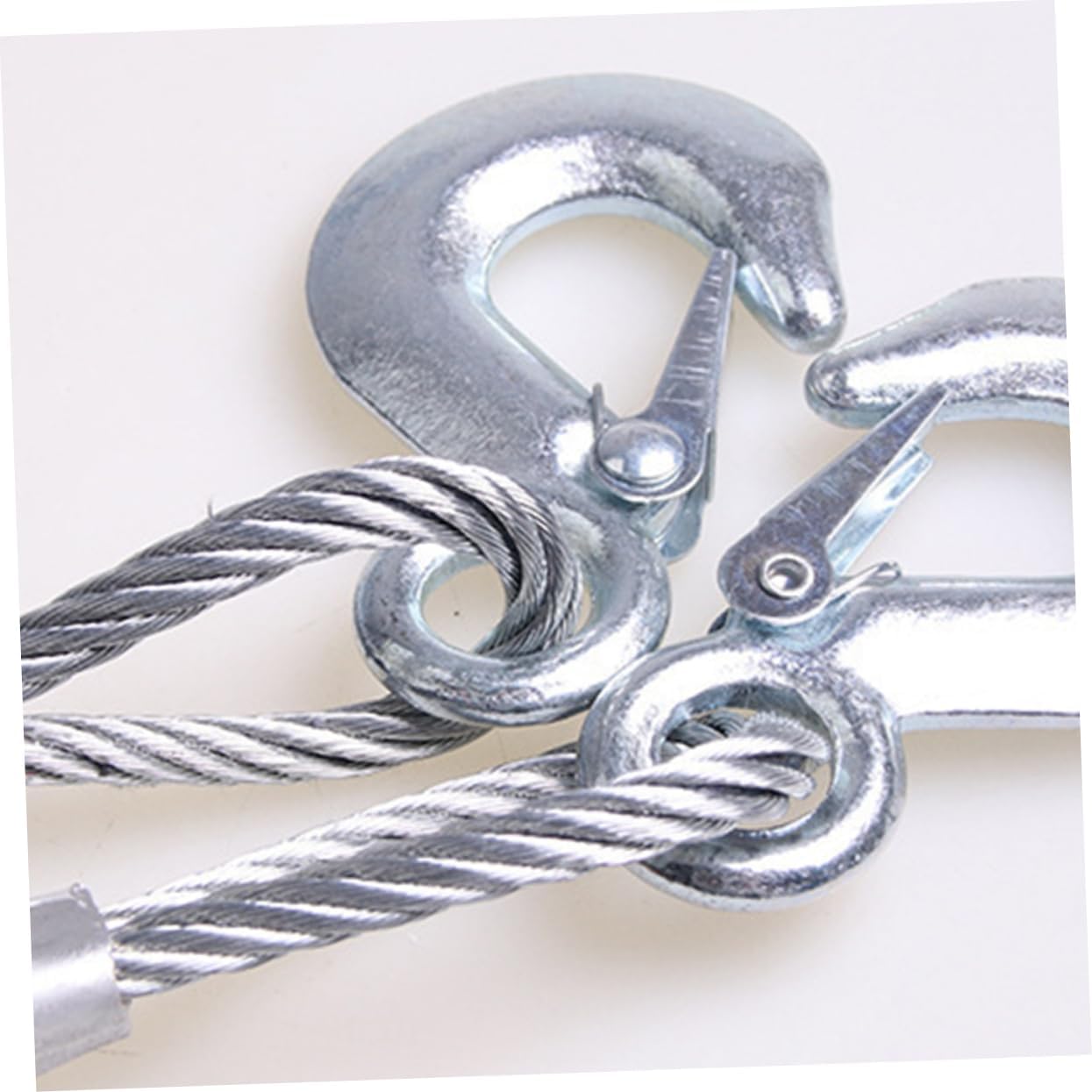 CALLARON Car Hauling Cable with Hooks Sturdy Tons Winch Rope for Towing Fluorescent Trailer Rope for Safe Night Use Heavy-Duty Hook for Secure Pulling