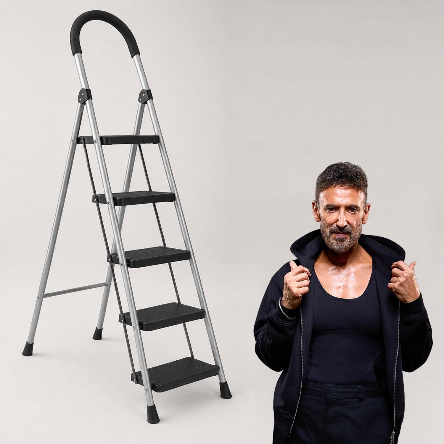 ADA Premium 6 Step Ladder - Heavy Duty & Foldable -10
