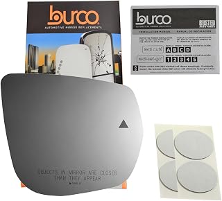 Burco 5846B Passenger Side Replacement Blind Spot Icon Mirror Glass No Rear Mount, Compatible with 2021-2022 Jeep Grand Cherokee