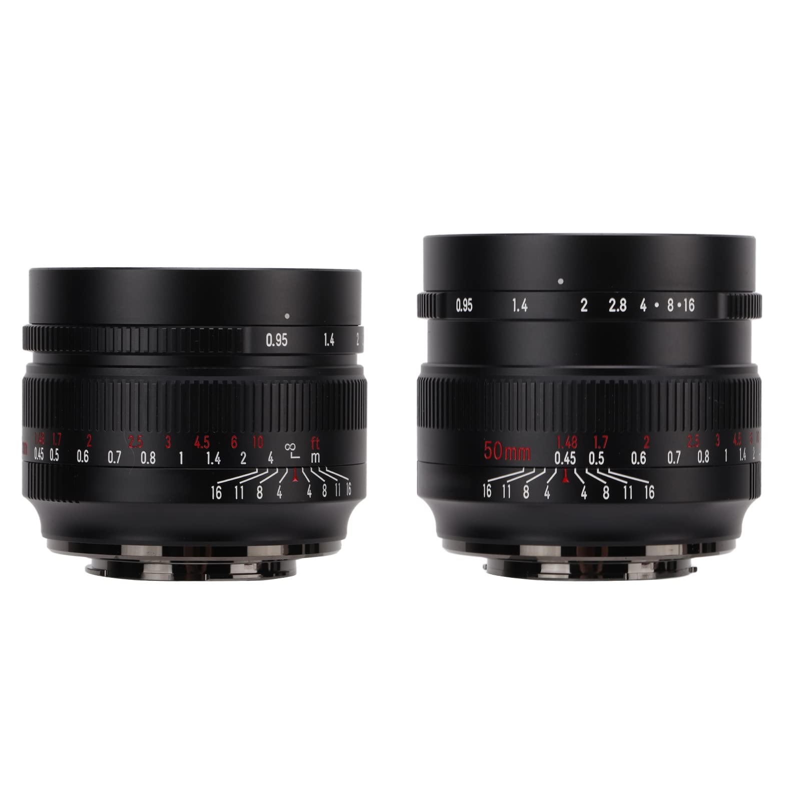 XINL Obiettivo 50mm F0.95 APS-C, Messa a Fuoco Manuale Lunghezza focale Fissa in Vetro ED di Grande Diametro con 13 Barre