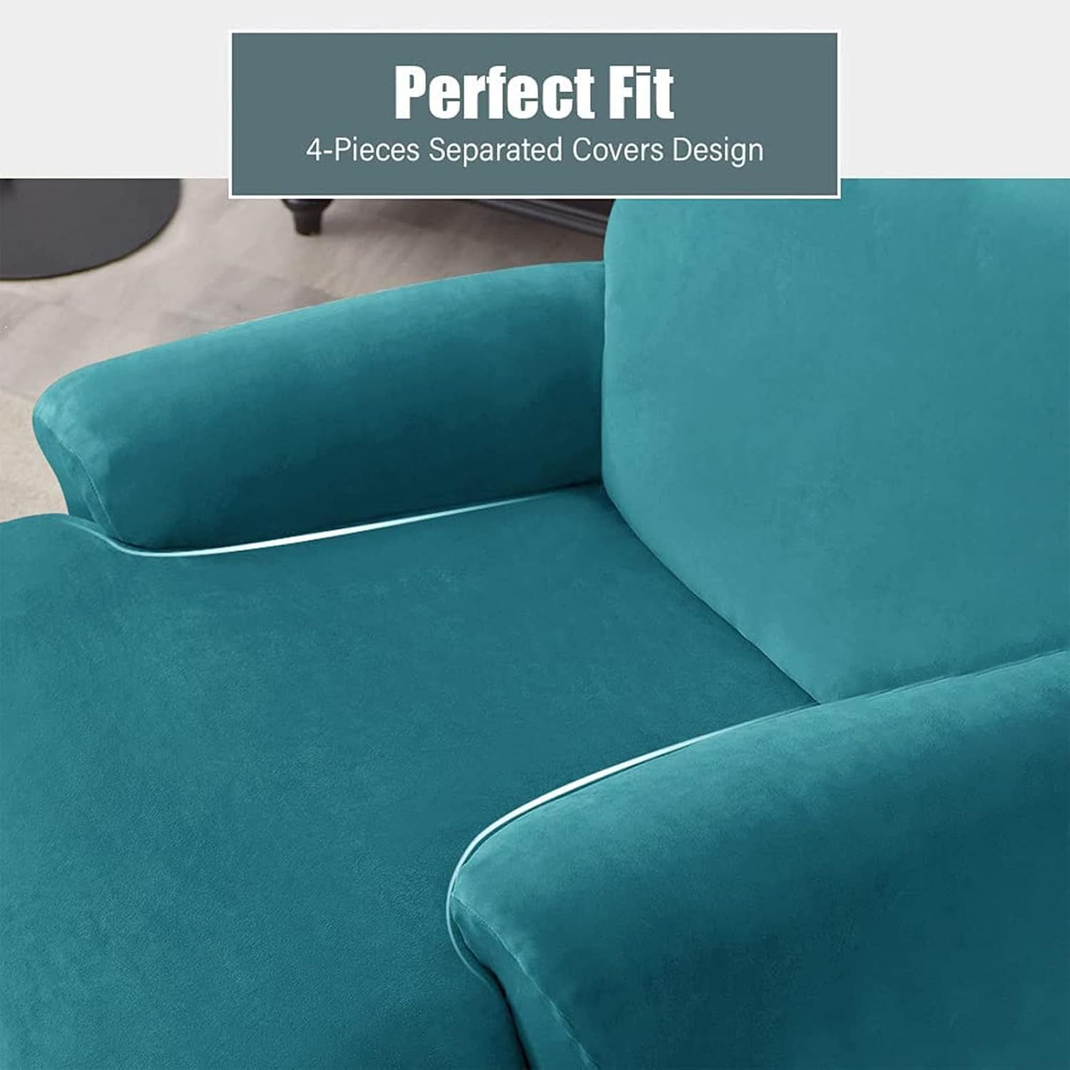 Sofa Covers for Single seat Cushion Couch Recliner slipcover Recliner Chair Covers for Reclining Chair Armchair Cover with Side Pockets Furniture Protector (Color : Peacock Blue)