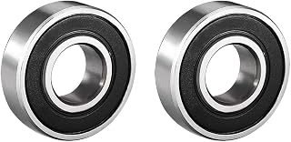 uxcell 6001-2RS Ball Bearing 12mm x 28mm x 8mm Double Sealed 180101 Deep Groove Bearings High Carbon Steel Z1 2pcs