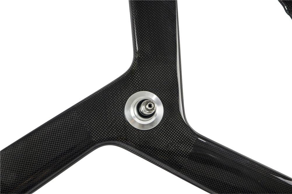 Sunrise Bike Carbon Fiber 3 Spoke Fixed Bike Wheels 700c 56mm Glossy Tri Spoke Wheel