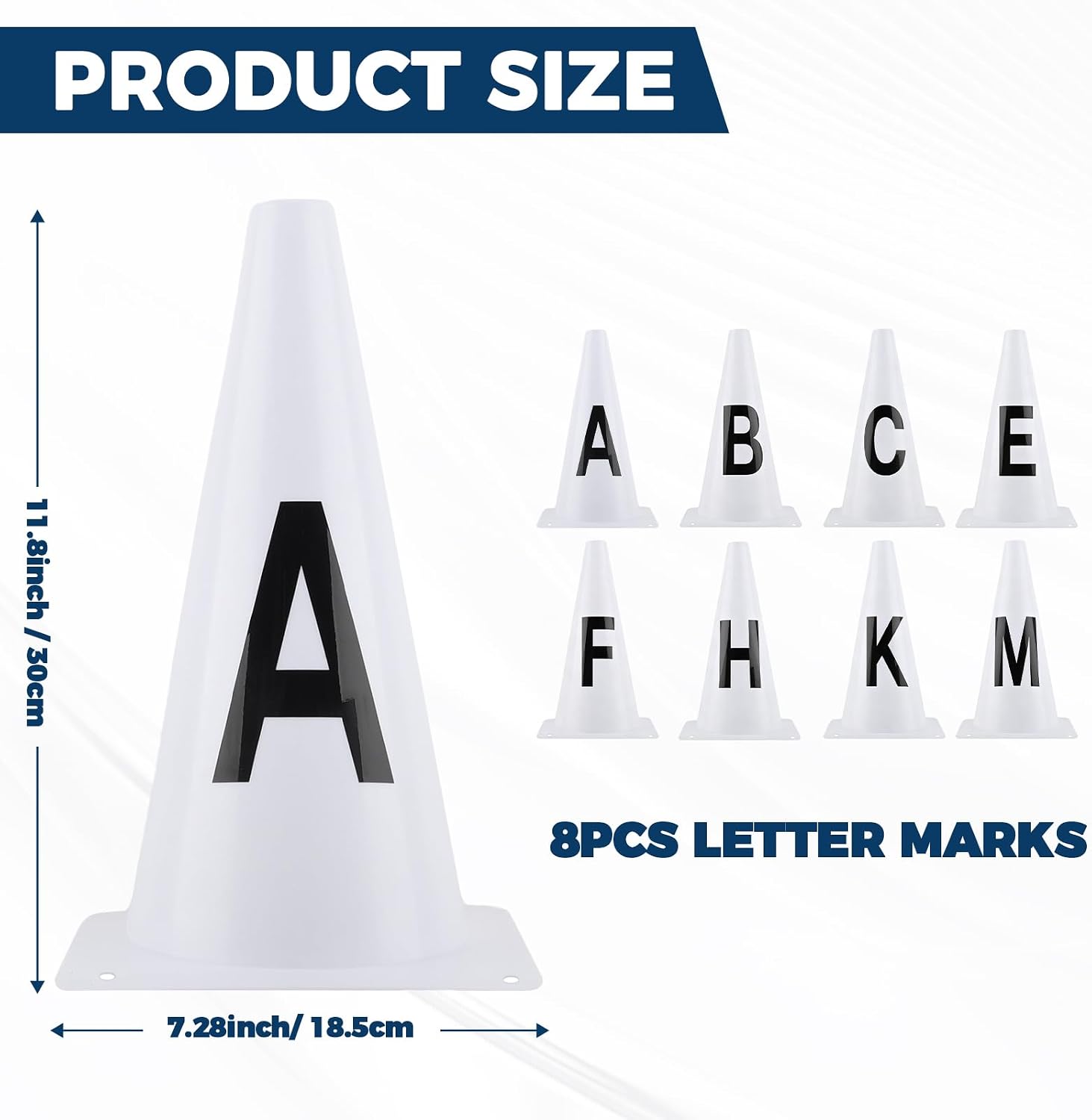 Dressage Cones,8Pcs Dressage Letters for Equestrian Athletes and Events | Training Cones Dressage | Competition Dressage Markers | Ideal for Equestrian Arena Practice | Includes A,B,C,E,F,H,K,M