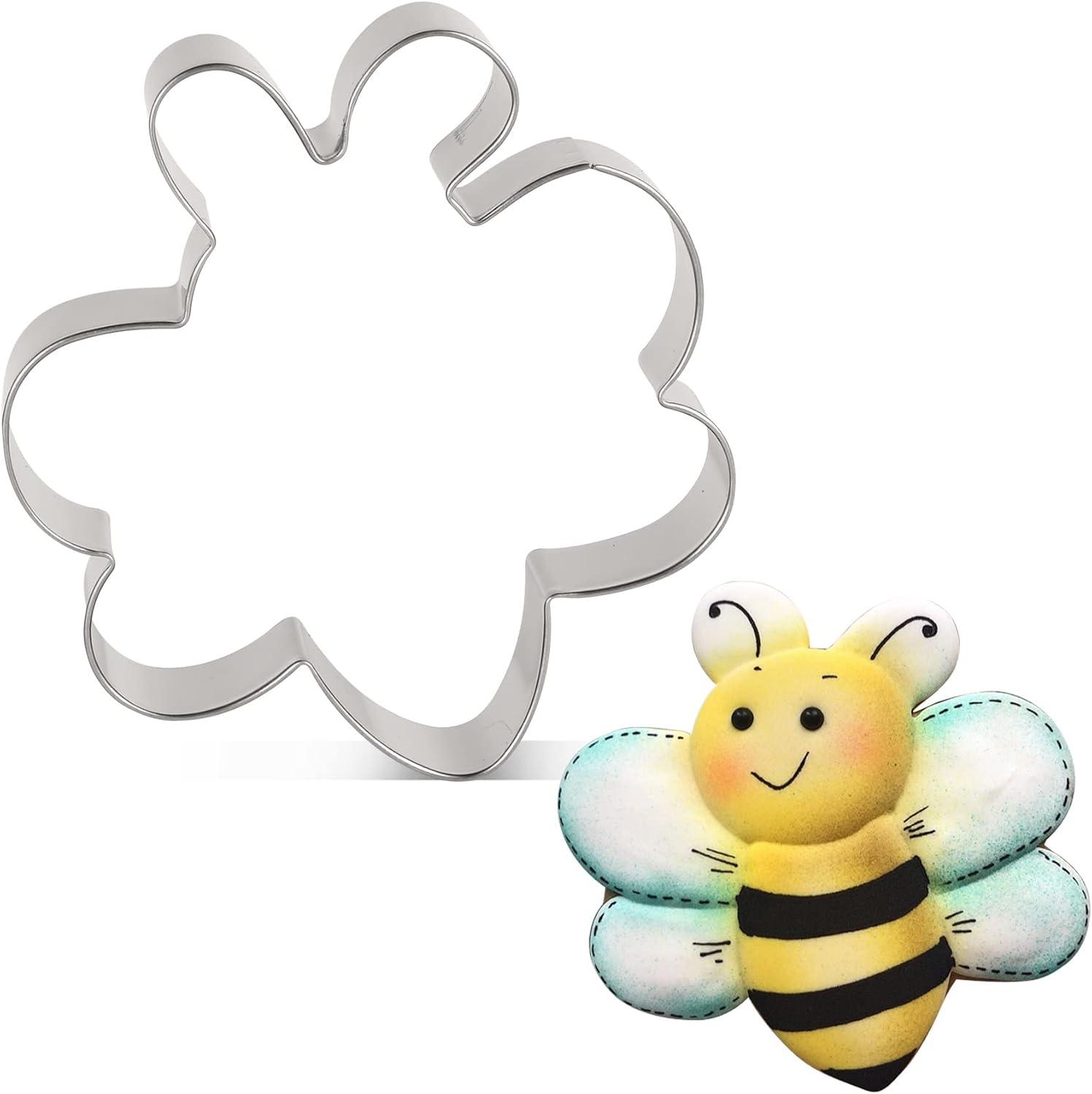 LILIAO Bee Animal Cookie Cutter – 3.8 Inch Stainless Steel, 1 Inch Deep, Food Safe, Dishwasher Safe
