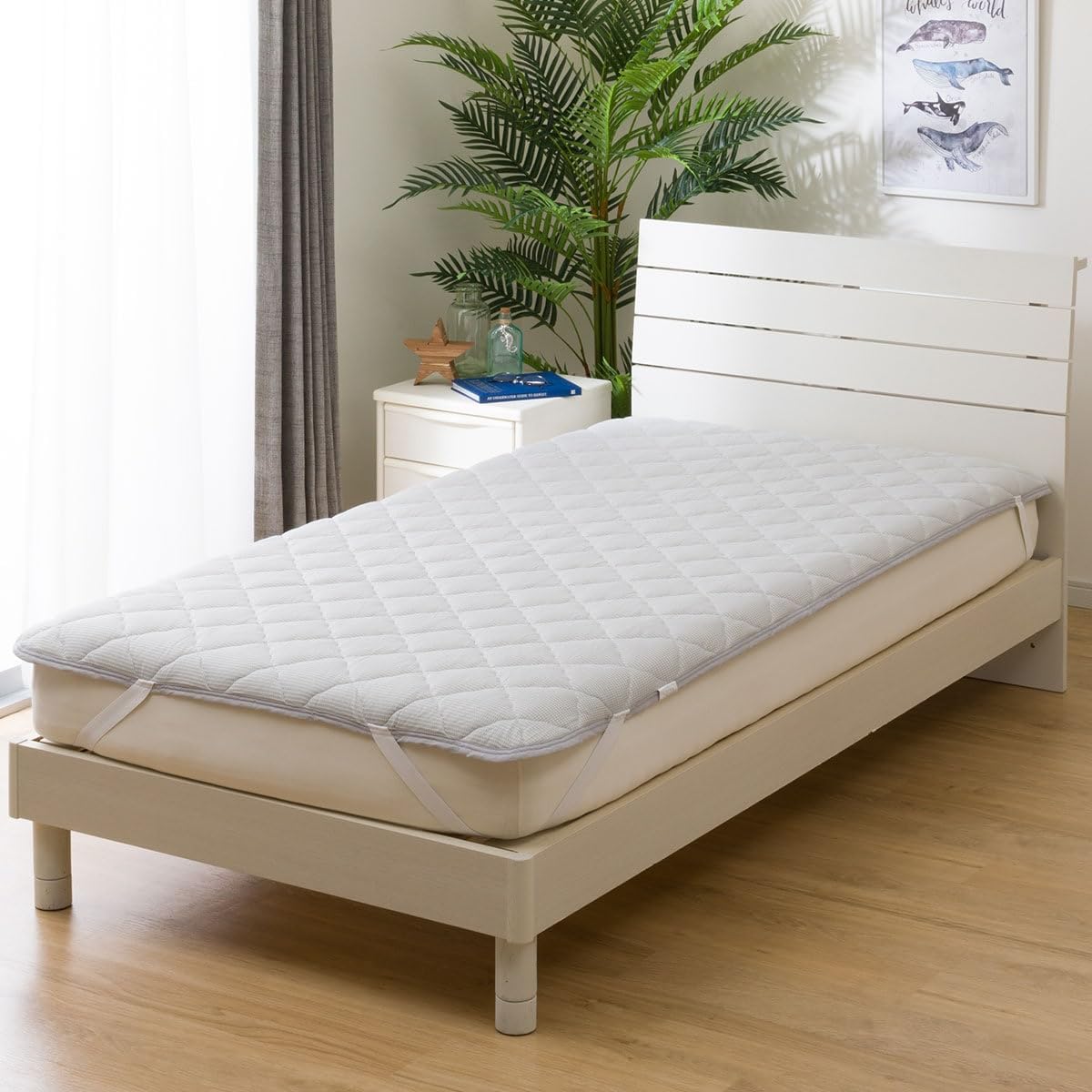 Amazon｜ニトリ(NITORI) 両面使える ゴムバンド付き 敷パッド 