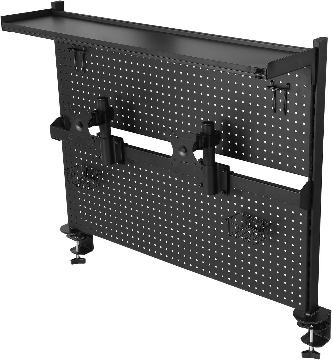 Metal Desktop Organizer with Monitor Stands 51 x 34 Inch Desk