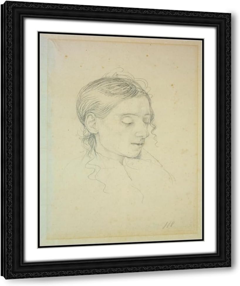 ArtDirect Kopfstudie der Sophia Sieveking (1810) Custom Framed Art Print Giclee Print or Canvas Options with Various Sizes and Customization by Philipp Otto Runge
