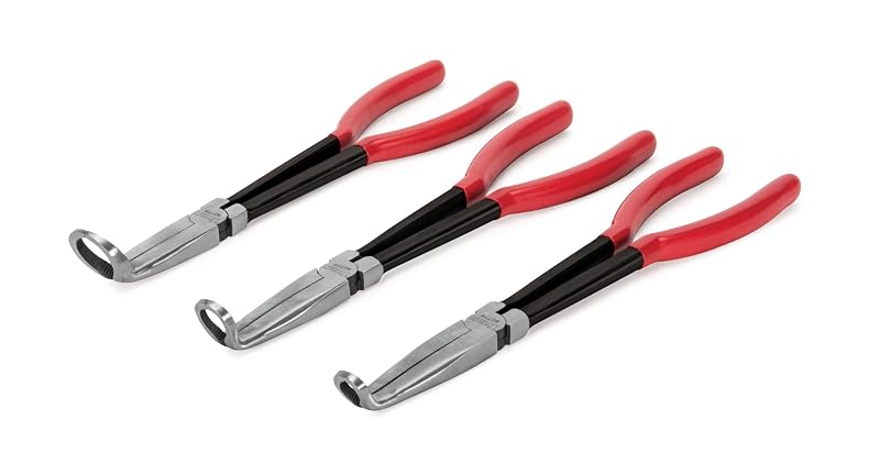 Kit de Alicates para Mangueiras Titan 60776 com Bico Longo e Mandíbulas Serrilhadas, 3 Peças de 27,9 cm