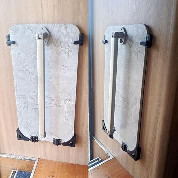 JUTTAUTO Caravan Table Bracket Storage Kit Black Table Security Retaining Mount Kit for Caravan Motorhome Camper Van Stowage Table Holder Accessories