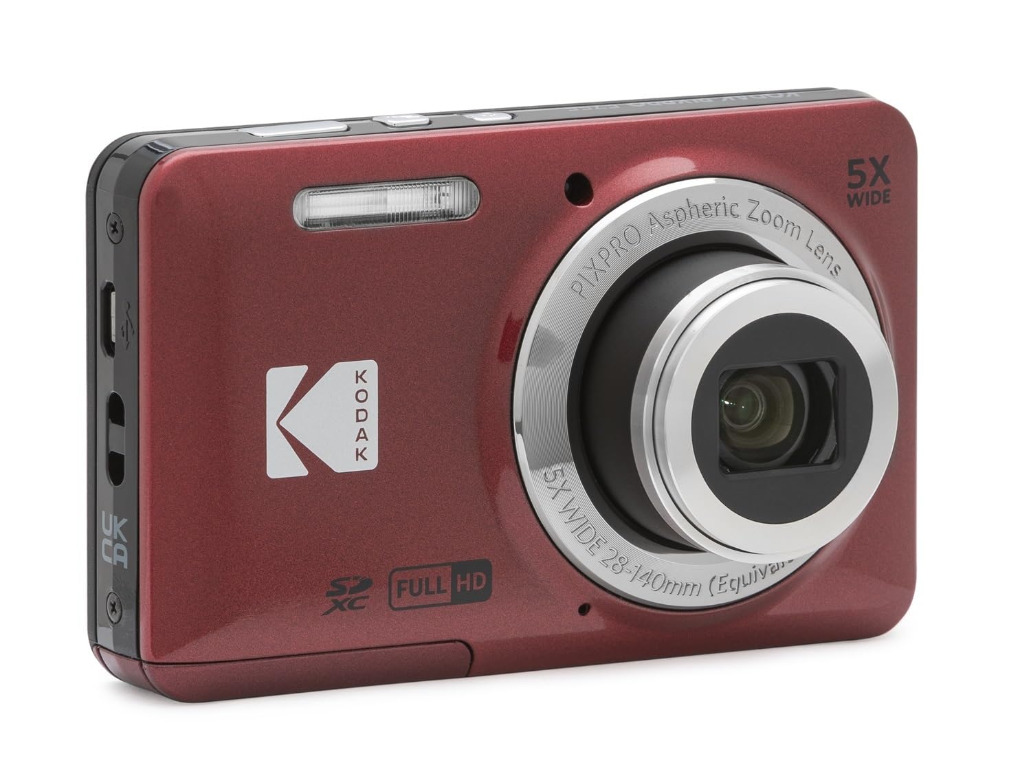 Amazon | Kodak PIXPRO FZ55 デジタルカメラ(レッド) + 32GB メモリー