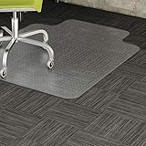 Lorell Wide Lip Low-Pile Chairmat Chair Mat, 53', Clear