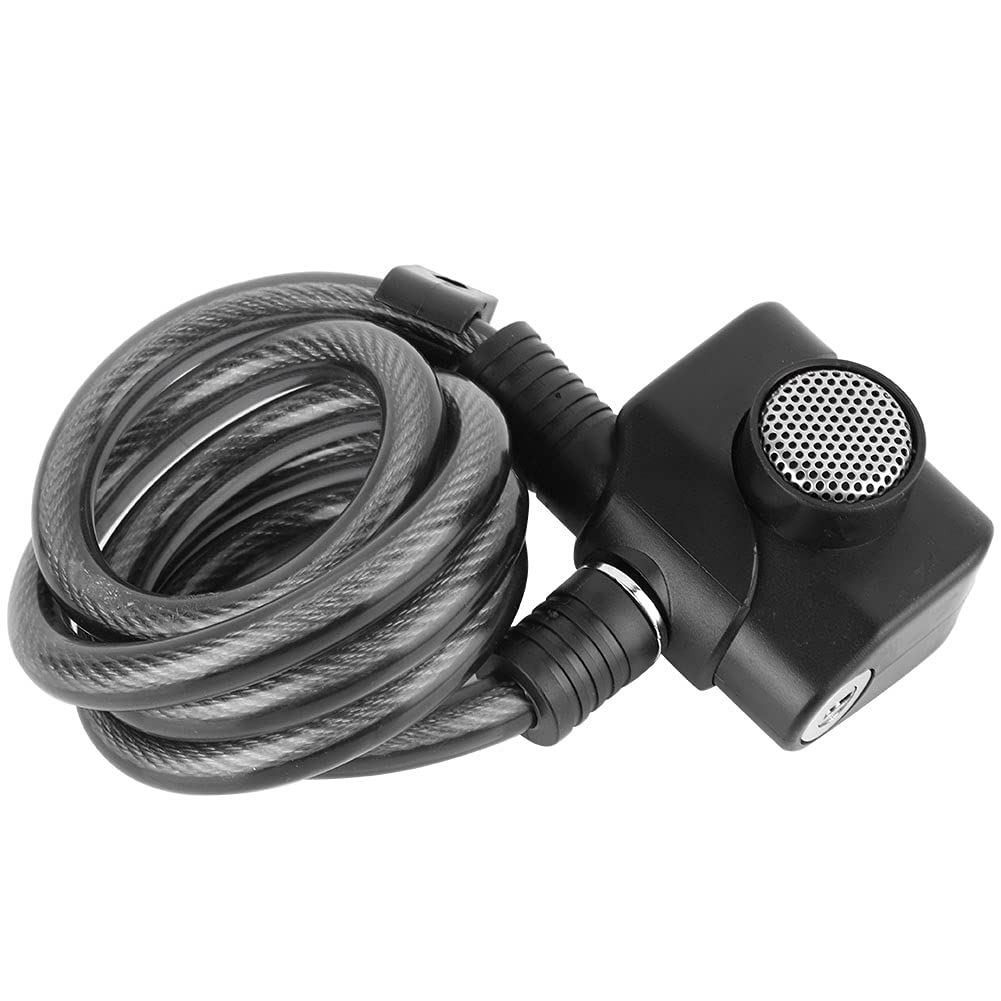 Karlak Catena a Spirale per Lucchetto per Bici Ad Alta Resistenza con Allarme da 110 DB Protezione Antifurto Biciclette Motociclette 120 Cm