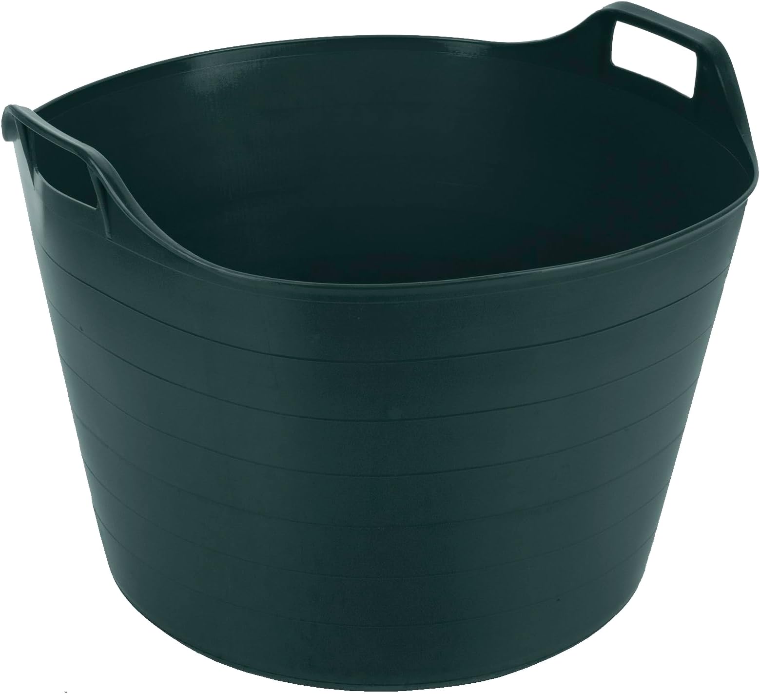 JMS we create smile 75L Flexible Tub Trug - Flexi Tub Trug Horse Feeding Bucket-Animal Feed Waste Collector - MADE IN UK (Dark Green)