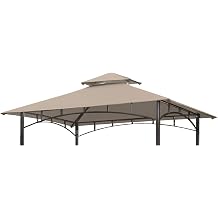 Eurmax USA High Performance Grill Gazebo Canopy Replacement Cover 5x8 BBQ Gazebo Shelter Top Beige