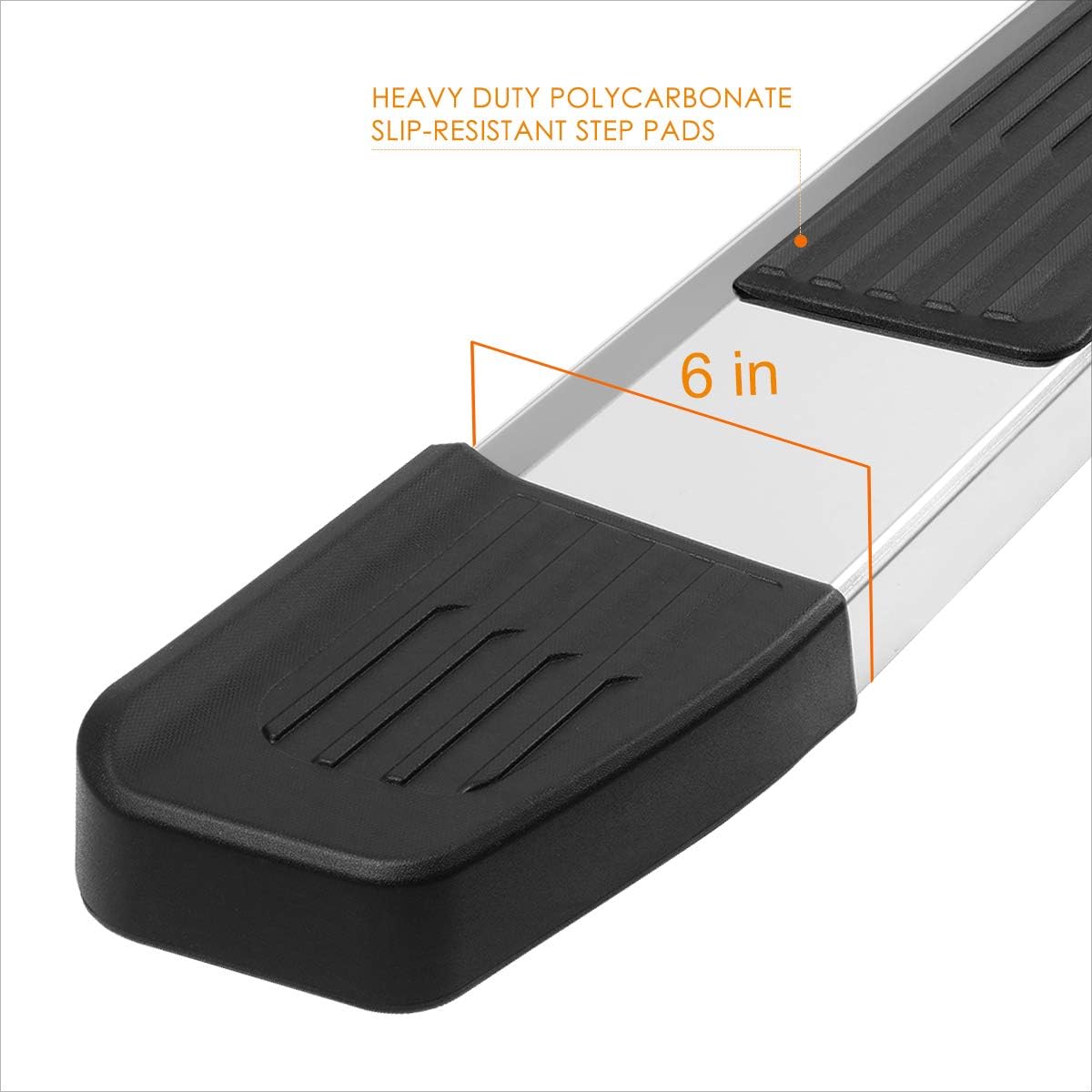 6 Inch Running Boards/Side Steps/Nerf Bars Compatible with Tacoma Crew Cab 05-21