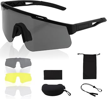 Tactical Airsoft Glasses Anti Fog, with 3 Interchangeable Lens, Tactical Eyewear for Shooting, UV400 Protection