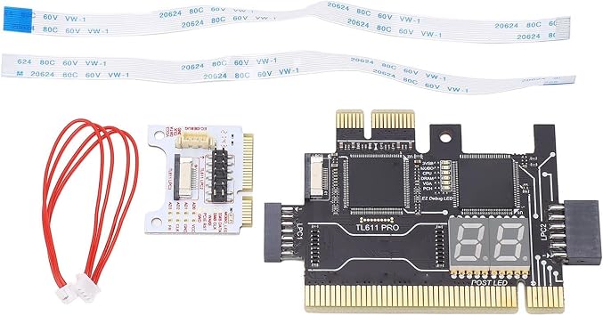 Eujgoov TL611 Pro Motherboard Diagnostic for PCI E, LPC with LED Indicator Lights, Compatible with Asus, Gigabyte, Eujgoovq7254ou9sy