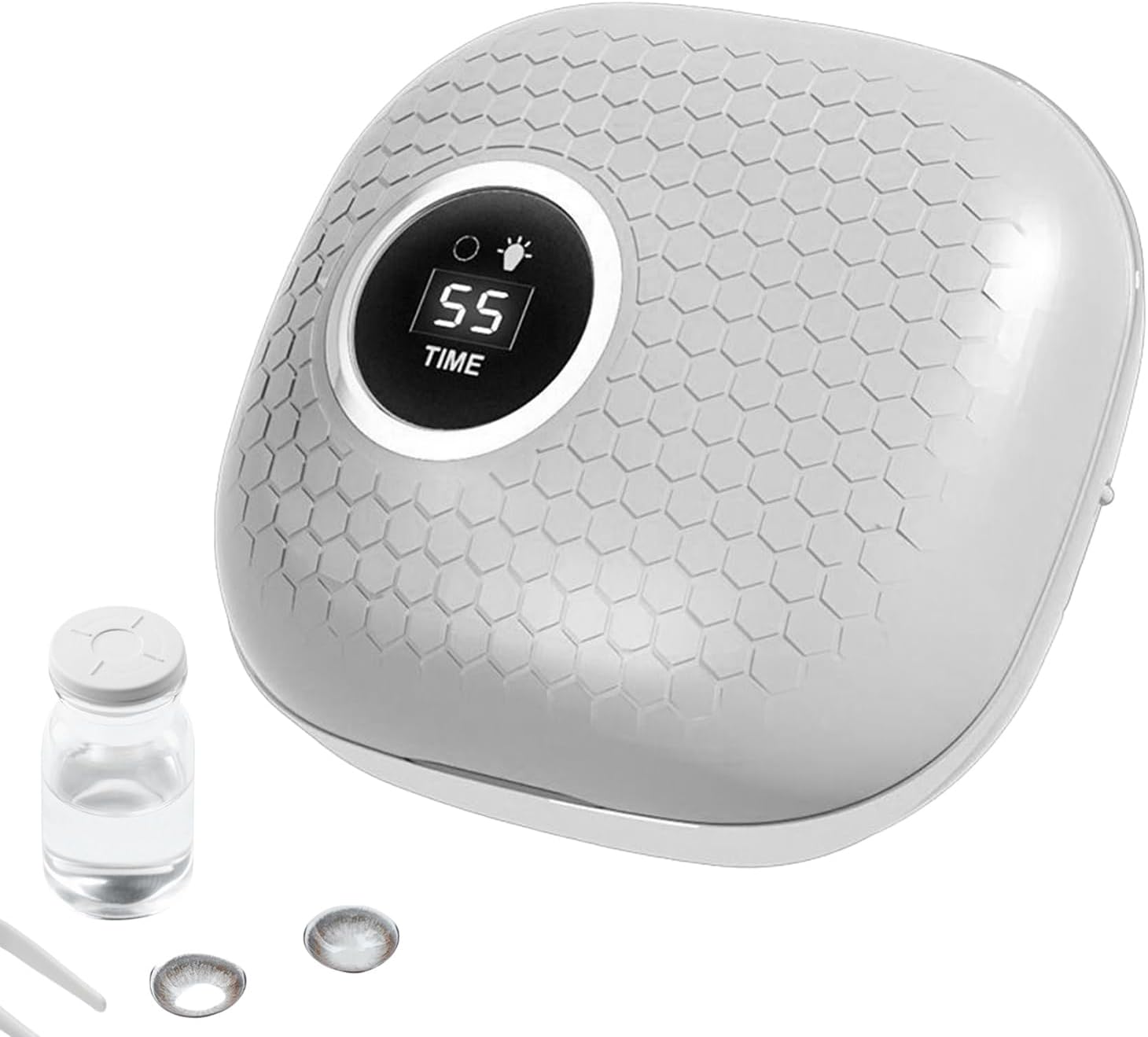 Colored Contact Lens Cleaner, 9.5x8.8x4cm Rechargeable High-Frequency Vibration Device with ABS and Electronic Parts for Daily Vision Maintenance